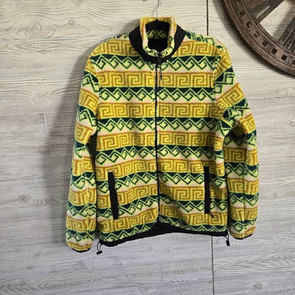 American Eagle Sherpa Fleece Zip Up Aztec Mens SZ L
